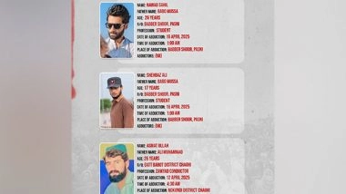 World News | Pakistan: BYC Condemns Enforced Disappearances of Three People