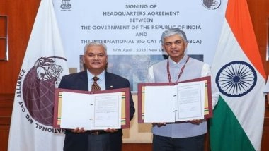 World News | India Signs Headquarters Agreement with International Big Cat Alliance