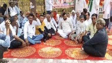 India News | Congress Workers Protest ED Chargesheet Against Gandhis in Aligarh