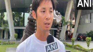 Sports News | Guinness World Record: Japanese Man Dribbling Football from Kolkata to Delhi Reaches Varanasi