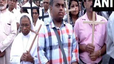 India News | Kerala: Devotees Take Part in St Joseph's Metropolitan Cathedral's Good Friday Procession in Palayam