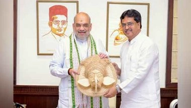 India News | Tripura CM Manik Saha Meets Union Home Minister Amit Shah in National Capital