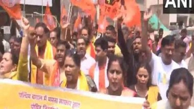 India News |  VHP, Bajrang Dal Protest Against Bengal Govt over Murshidabad Violence