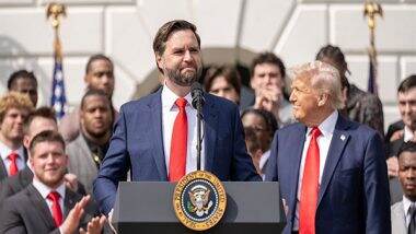 World News | US VP Vance Attends Good Friday Service at St Peter's Basilica, to Meet Vatican Secretary of State Amid Immigration Row