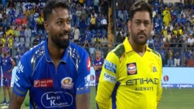 Sports News | IPL 'El Clasico': Mumbai Indians Win Toss, Opt to Bowl Against Chennai Super Kings