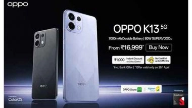 Business News | OPPO Launches K13 5G - The OverPowered Performance Smartphone Starting at Rs 17,999