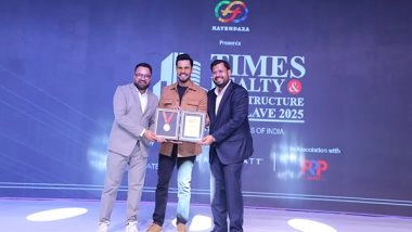 Business News | INFRAMANTRA Wins Channel Partner of the Year Award at Times Realty & Infrastructure Conclave 2025