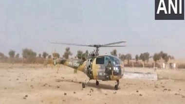 India News | IAF Chetak Helicopter Makes Precautionary Landing Near Gujarat's Jamnagar