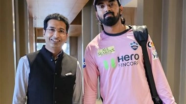 Business News | KL Rahul & Team Arrive at The Centrum Lucknow, Welcomed by Film Producer Sarvesh Goel
