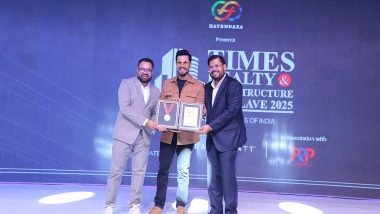 Business News | INFRAMANTRA Wins Channel Partner of the Year Award at Times Realty & Infrastructure Conclave 2025