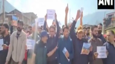 India News | Protest in Ganderbal Condemns Pahalgam Terror Attack