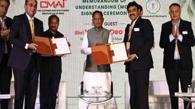 Business News | Chhattisgarh Signs MoU with Clothing Manufacturers Association of India to Make State a Textile Hub