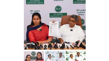 Business News | R.C. Reddy IAS Study Circle Celebrates 27 Rankers, Including AIR 46 Ravula Jayasimha Reddy, Marking Coaching Excellence