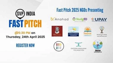 Business News | SVP India Announces Fast Pitch 2025 Finale to Spotlight Grassroots Changemakers Across India