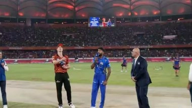Sports News | IPL 2025: MI Wins Toss, Opt to Bowl Against SRH; Both Captains Condemn Pahalgam Terror Attack