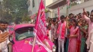 India News | Hyderabad: MLC K Kavitha Flags off Car Rally Ahead of BRS Silver Jubilee Celebrations
