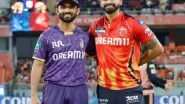 Sports News | IPL 2025: Punjab Kings Win Toss; Opt to Bat First Against Defending Champions Kolkata Knight Riders