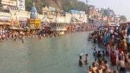 India News | Uttarakhand: Devotees Flock to Haridwar for Holy Dip in Ganga on Vaishakh Amavasya