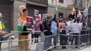 World News | Indian Diaspora Stages Counter Protest Against Pakistan in London