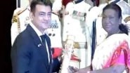 Entertainment News | Actor Ajith Honoured with Padma Bhushan, His Family Attends Prestigious Ceremony