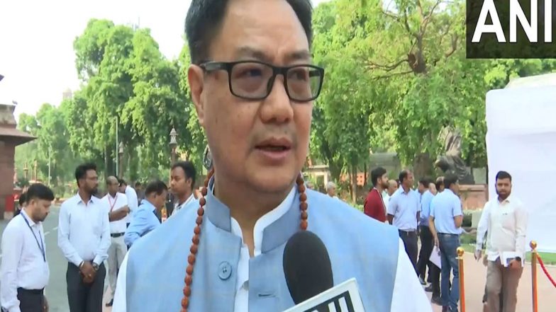 India News | Union Minister Kiren Rijiju Extends Greetings on Unveiling Statue of 12th Century Social Reformer Basaveshwara