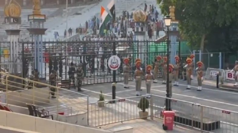 Pahalgam Terror Attack: Busy Day at Attari Border As Indians, Pakistanis Return Home (Watch Videos)