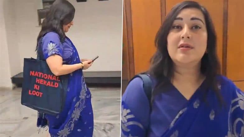 BJP MP Bansuri Swaraj Sports ‘National Herald Ki Loot’ Tote To Target Congress