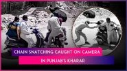 Kharar Chain Snatching: 2 Bike-Borne Men Caught on CCTV Snatching Woman&rsquo;s Chain in Punjab
