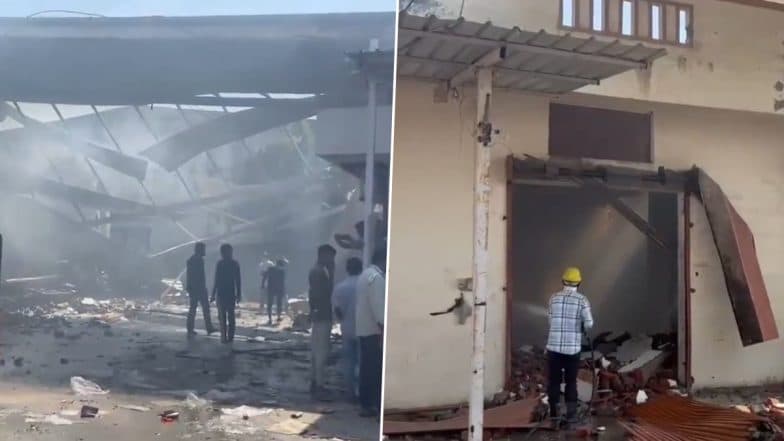 Deesa Blast: 5 Workers Killed, 4 Others Injured After Explosion Occurs at Factory in Industrial Area in Gujarat's Banaskantha District (Watch Videos)