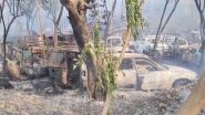 Delhi Fire: Over 400 Seized Vehicles Gutted As Blaze Erupts at Police Yard in Nehru Place (Watch Videos)