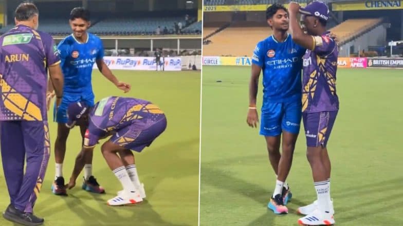 Dwayne Bravo, Matheesha Pathirana Jokingly Touch Each Other슬롯사이트s Feet, Pacer Asks Ex-Chennai Super Kings Bowling Coach To 슬롯사이트Show Some Loyalty슬롯사이트 Ahead of CSK vs KKR IPL 2025 Match (Watch Video)