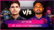 GT vs RR IPL 2025 Stat Highlights: Sai Sudharsan, Bowlers Shine As Gujarat Titans Maintain Winning Run