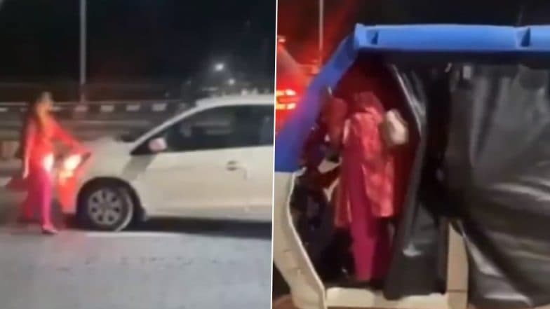Haridwar: Drunk Woman Caught on Camera Stopping Vehicles, Forcibly Sitting on Policeman슬롯사이트s Scooter Near Har Ki Pauri (Watch Video)