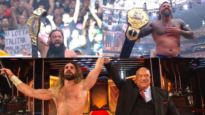 WWE WrestleMania 41 Night 1 Results: Jey Uso, Jacob Fatu Crowned New Champions, Paul Heyman Sides With Seth Rollins After Turning On Roman Reigns and CM Punk (Watch Video Highlights)