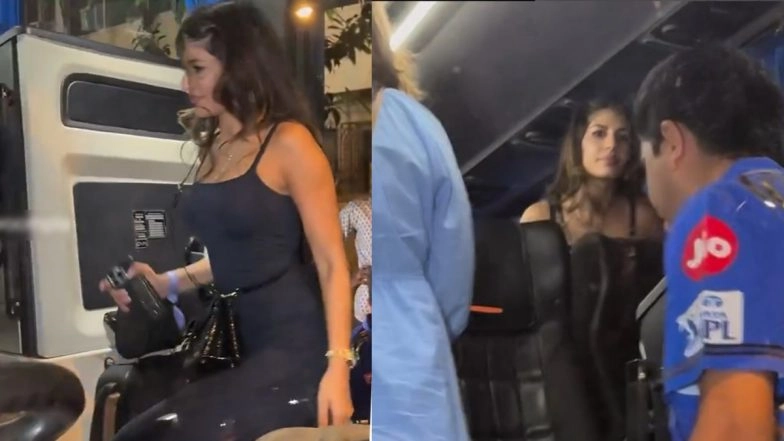Hardik Pandya-Jasmin Walia Dating Rumours Reignite After British Singer Spotted Entering Mumbai Indians' Team Bus Following MI vs KKR IPL 2025 Match (Watch Video)