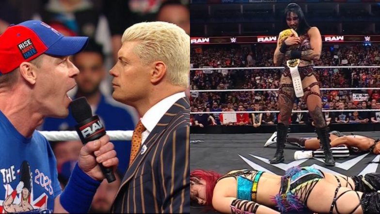 WWE RAW Results and Highlights Today, March 31: Cody Rhodes Hits John Cena With Cross Rhodes After War of Words; Gunther Leaves Jimmy Uso Bloodied, Iyo Sky Retains Title and Other Results on Monday Night Raw on Netflix