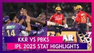 KKR vs PBKS IPL 2025 Stat Highlights: Kolkata Knight Riders vs Punjab Kings Match Washed Out Due to Rain in Kolkata