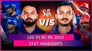 LSG vs DC IPL 2025 Stat Highlights: Mukesh Kumar, KL Rahul, Abishek Porel Bring Delhi Capitals Back to Winning Ways