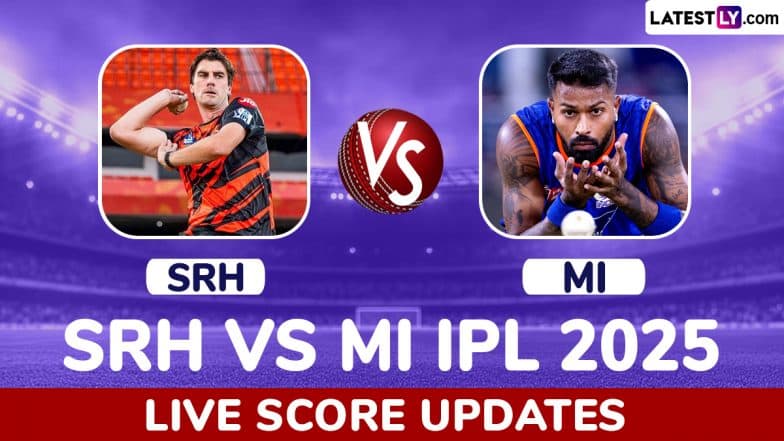 SRH 35/5 in 8.3 Overs | SRH vs MI Live Score Updates of IPL 2025: Hardik Pandya Dismisses Aniket Reddy