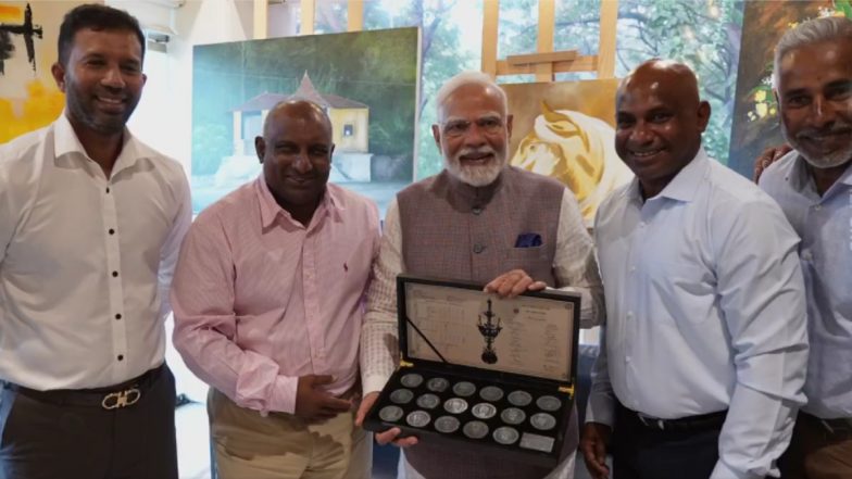 PM Narendra Modi Interacts With 1996-Winning Member of Sri Lanka Cricket Team (Watch Video)