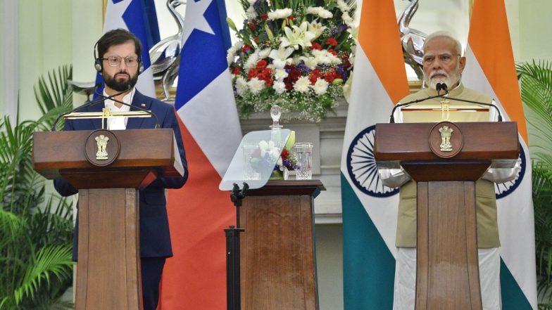 PM Modi Discusses Antarctica Cooperation With Chilean President Gabriel Boric Font 