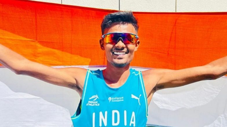 India’s Nitin Gupta Wins Silver Medal in 5000M Race Walk Event at Asian U-18 Youth Athletics Championships 2025 (Watch Video)