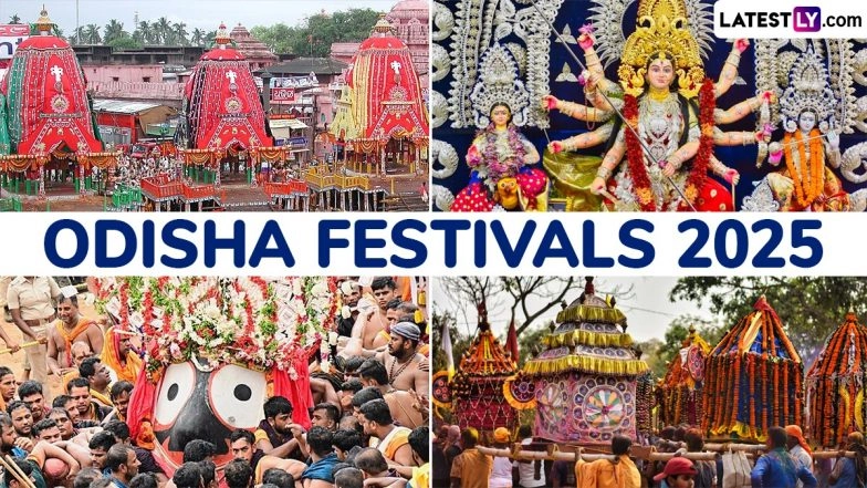 Odia 2025 Holiday Calendar and Dates of Odisha Festivals: From Ratha Yatra, Raja Parba to Kalinga Mahotsav, List of Religious, Tribal, Agricultural, Seasonal and Other Cultural Festivals