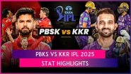PBKS vs KKR IPL 2025 Stat Highlights: Yuzvendra Chahal Stars As Punjab Kings Defend Lowest Total in Indian Premier League History