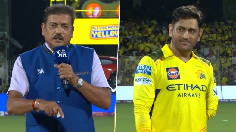 MS Dhoni Lets Out a Smirk As Ravi Shastri Calls Chennai Super Kings Captain 슬롯사이트Uncapped슬롯사이트 at Toss in CSK vs KKR IPL 2025 Match (Watch Video)