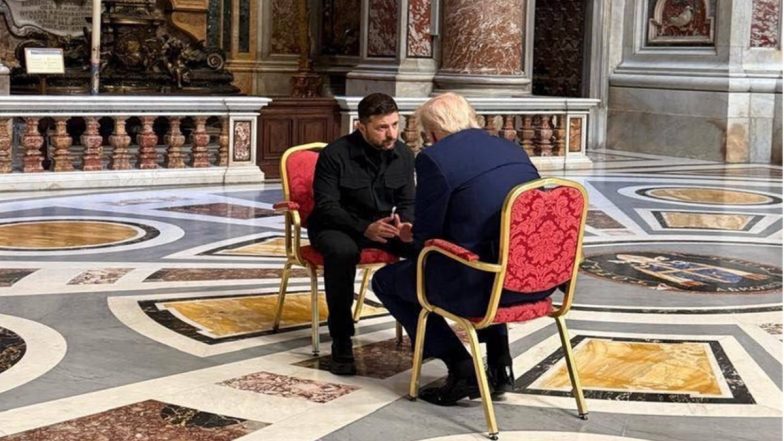 'Meeting Has Potential to Become Historic', Says Volodymyr Zelensky After Holding Talks With Donald Trump in Rome Ahead of Pope Francis’ Funeral