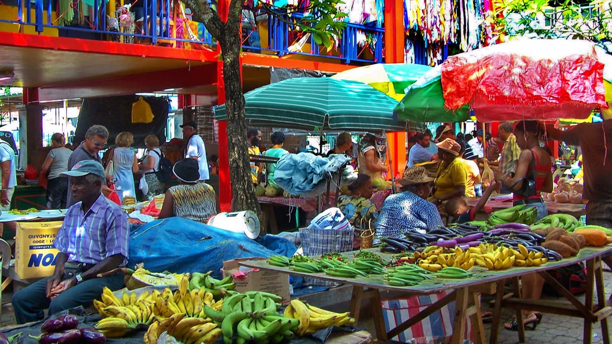 A colourful local market in the capital selling spices, fruits, and crafts. A colourful local market in the capital selling spices, fruits, and crafts.