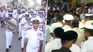 Lieutenant Vinay Narwal Dies in Pahalgam Terror Attack: Mortal Remains of Indian Navy Officer Killed in Terror Attack Brought to His Residence in Haryana's Karnal for Last Rites (Watch Video)