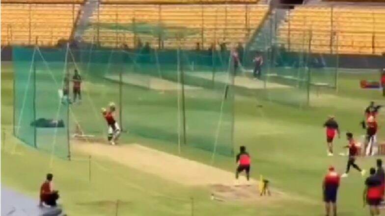 Virat Kohli Slams a Huge Six During Royal Challengers Bengaluru’s Net Session Ahead of RCB vs PBKS IPL 2025 Match (Watch Video)