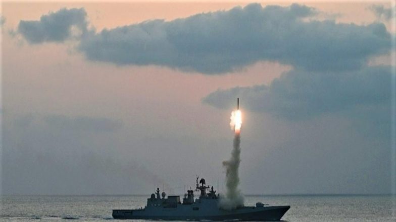 ‘Anytime Anywhere Anyhow’: Indian Navy Conducts Anti-Ship Firing Drills, Says Fully Prepared for Combat (See Pics and Video)